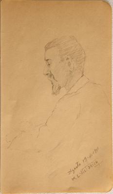 Estudio de retrato masculino de perfil